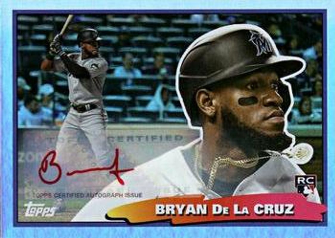 Bryan De La Cruz 2022 Topps Archives #88BF-10 1988 Topps Big Foil Autographs Rookie RAW