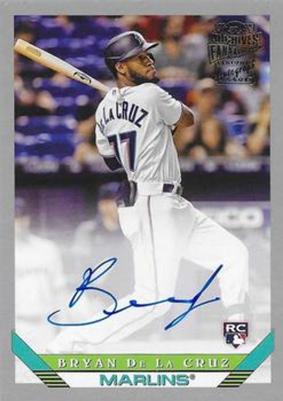 Bryan De La Cruz 2022 Topps Archives #93FF-BD Fan Favorites Autographs - Silver /99 Rookie RAW
