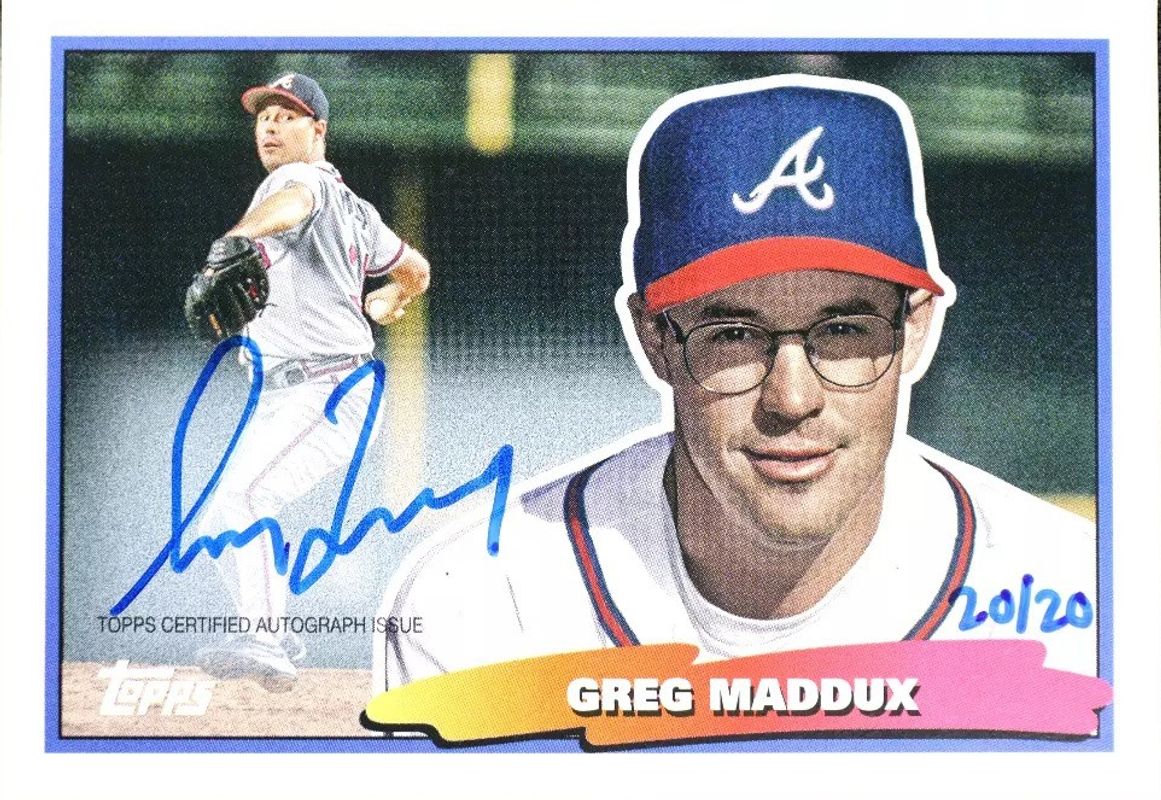 Greg Maddux 2022 Topps Archives #88BM-46 1988 Topps Big Minis Autographs /20 RAW