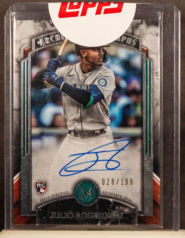 Julio Rodriguez 2022 Topps Museum Collection #AA-JRO Archival Autographs /125 Rookie RAW