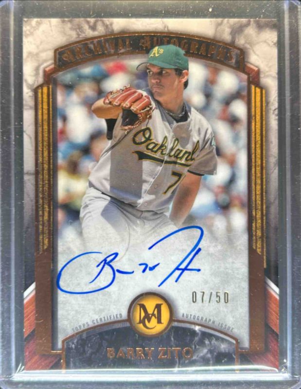 Barry Zito 2022 Topps Museum Collection #AA-BZ Archival Autographs - Copper /50 RAW