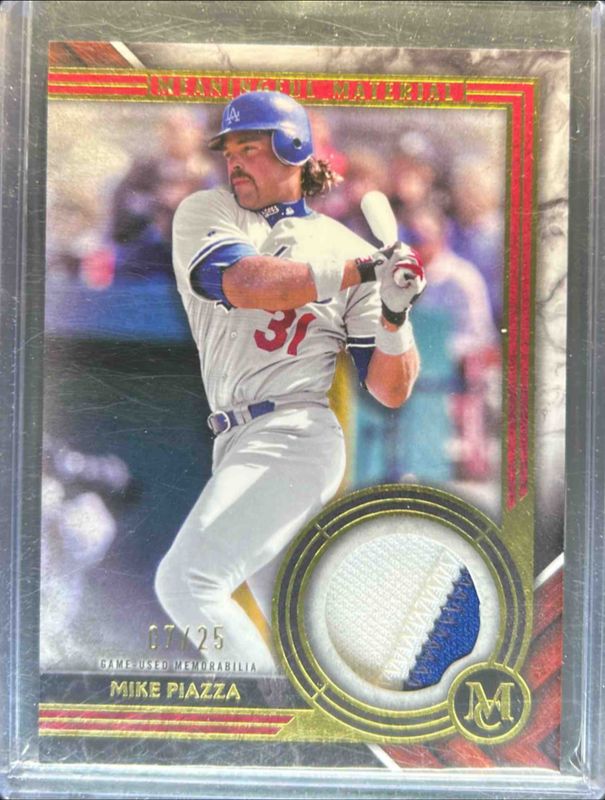Mike Piazza 2022 Topps Museum Collection #MMR2-MP Meaningful Materials Relics - Gold /25 RAW