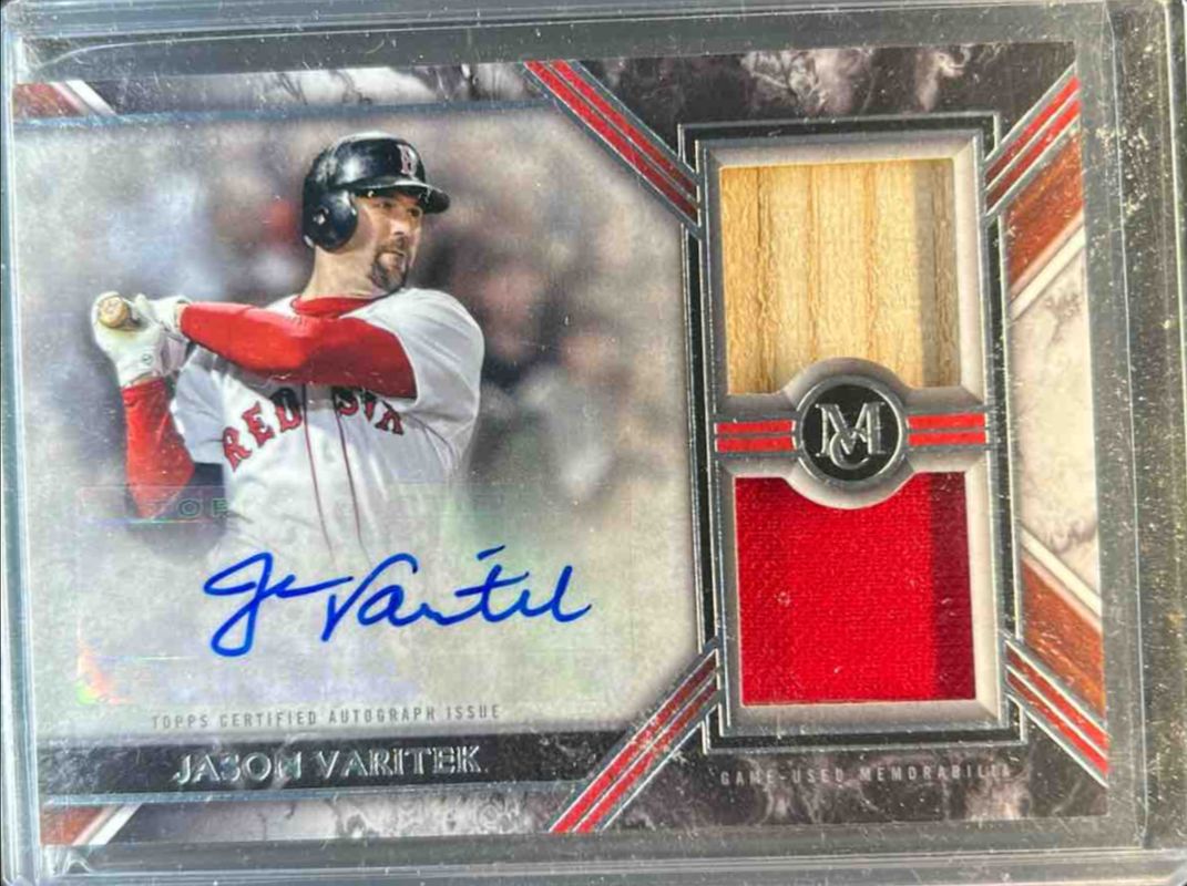 2022 Topps Museum Collection #SWDRA-JV Single-Player Signatures Swatches Dual Relic Autographs /100
