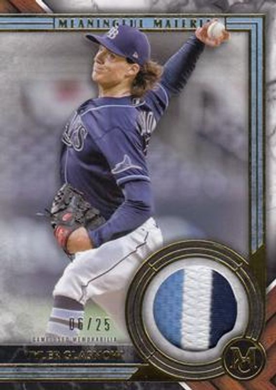 Tyler Glasnow 2022 Topps Museum Collection #MMR1-TG Meaningful Materials Relics - Gold /25 RAW