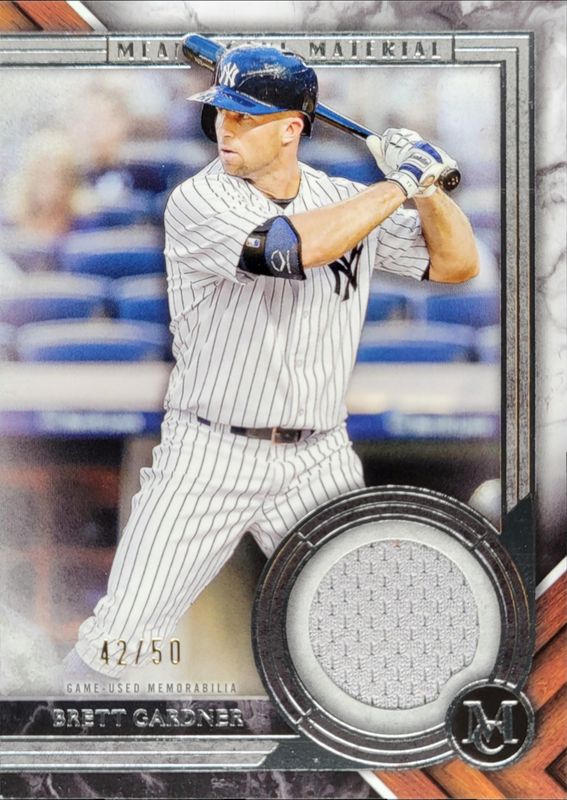 Brett Gardner 2022 Topps Museum Collection #MMR2-BG Meaningful Materials Relics /50 RAW