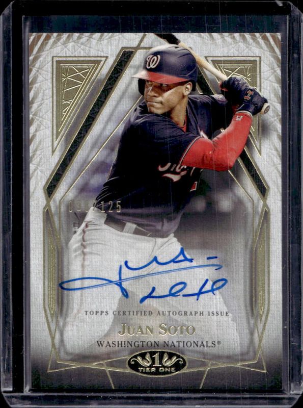 Juan Soto 2022 Topps Tier One #T1A-JS Autographs /45 RAW