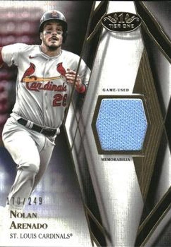 Nolan Arenado 2022 Topps Tier One #T1R-NA Relics Design A /249 RAW