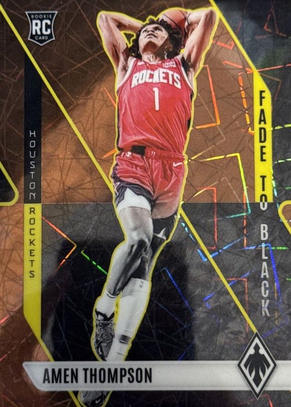 Amen Thompson 2023 Phoenix #21 Fade to Black - Bronze Lazer /49 Rookie RAW