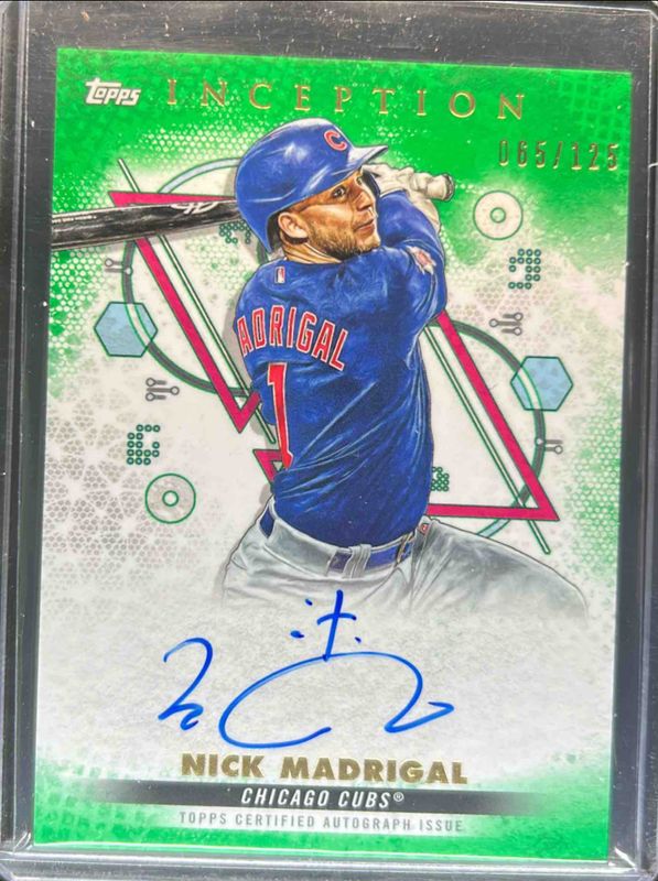 Nick Madrigal 2022 Topps Inception #BRES-NM Rookie & Emerging Stars Autographs - Green /125 RAW