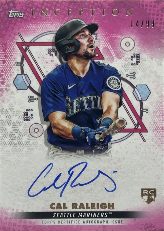Cal Raleigh 2022 Topps Inception #BRES-CR Rookie & Emerging Stars Autographs - Magenta /99 RAW