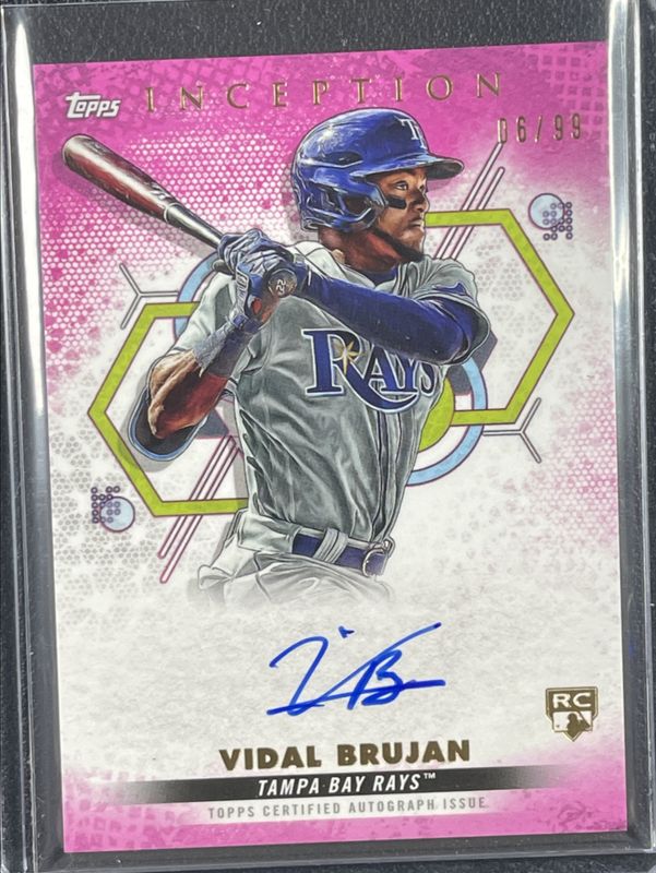 Vidal Brujan 2022 Topps Inception #BRES-VB Rookie & Emerging Stars Autographs - Magenta /99 RAW