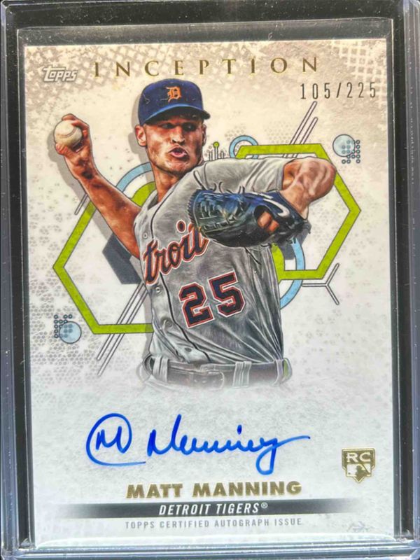 Matt Manning 2022 Topps Inception #BRES-MMG Rookie & Emerging Stars Autographs /299 RAW