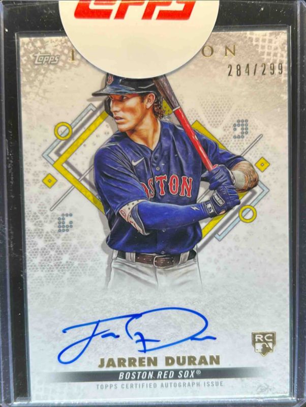 Jarren Duran 2022 Topps Inception #BRES-JDR Rookie & Emerging Stars Autographs /299 RAW