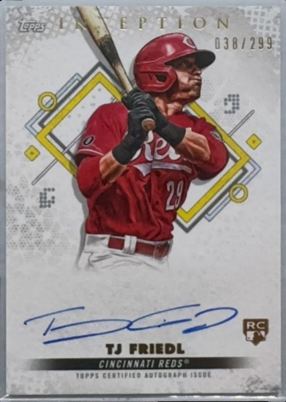 TJ Friedl 2022 Topps Inception #BRES-TJF Rookie & Emerging Stars Autographs /299 RAW