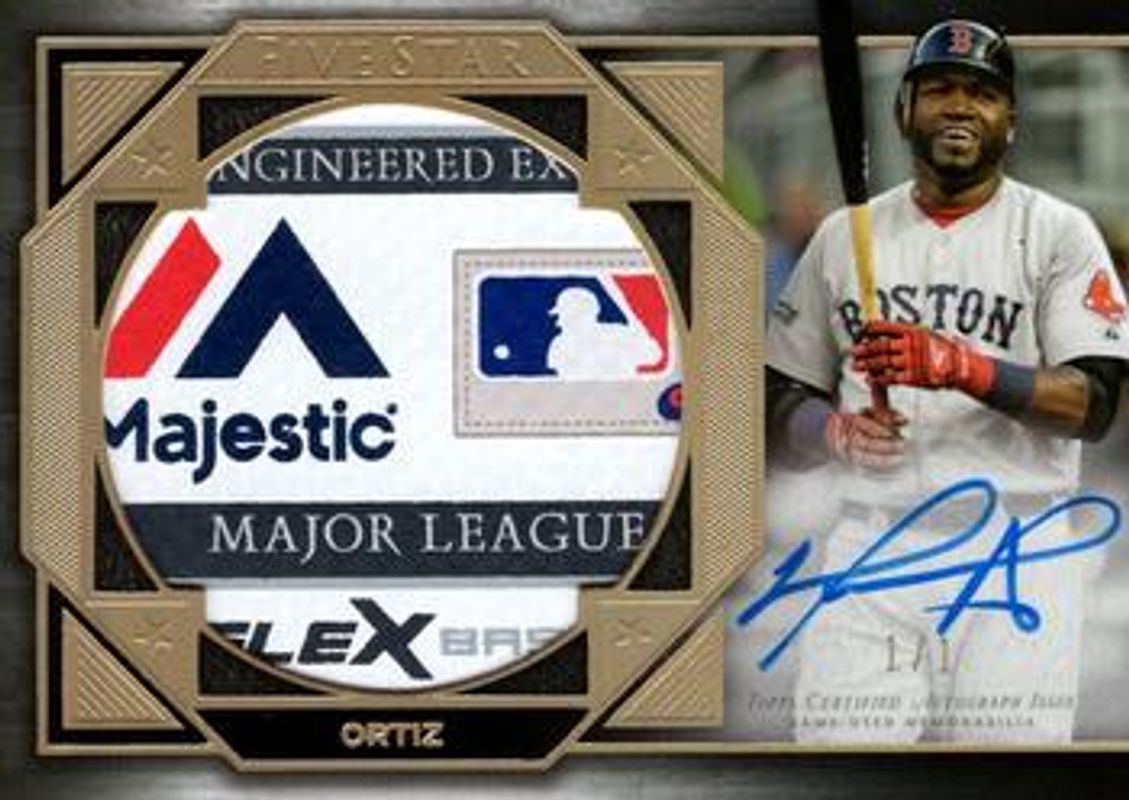 David Ortiz 2022 Topps Five Star #FSJP-DO Autographs Jumbo Prime - Laundry Tag Patch /1 RAW