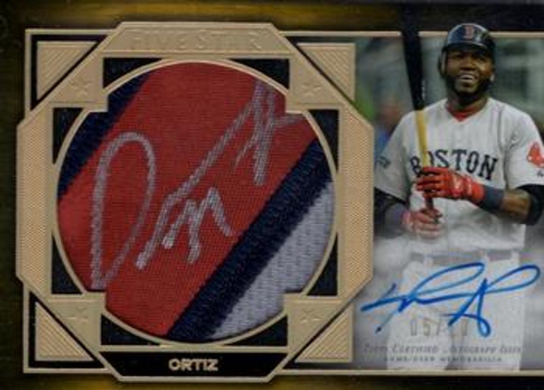 David Ortiz 2022 Topps Five Star #FSJP-DO Autographs Jumbo Prime - Gold /10 RAW