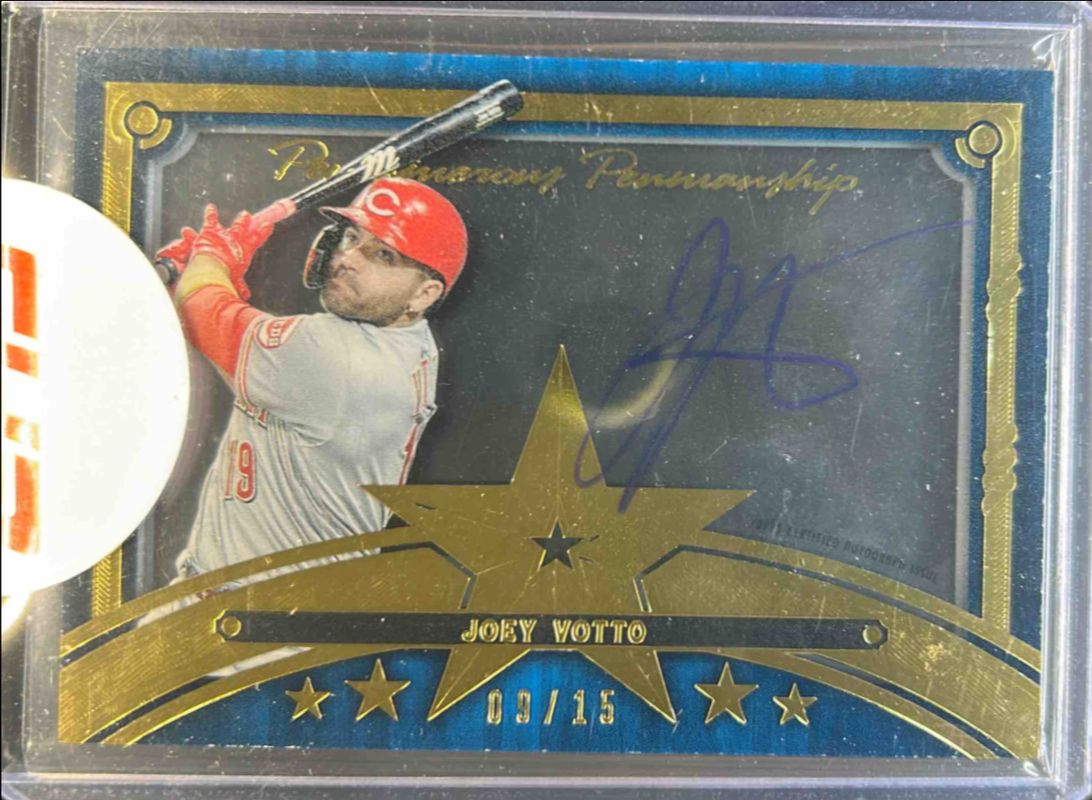 Joey Votto 2022 Topps Five Star #PP-JV Pentamerous Penmanship - Blue /15 RAW