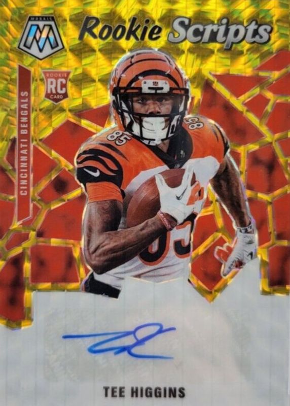 Tee Higgins 2020 Mosaic #RS13 Rookie Scripts - Gold RAW