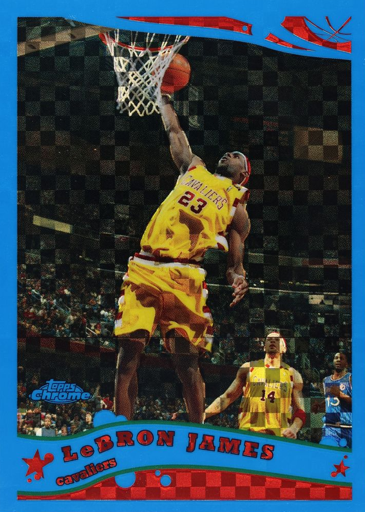 LeBron James 2005 Topps Chrome #102 Blue X-Fractor /90 Price Guide