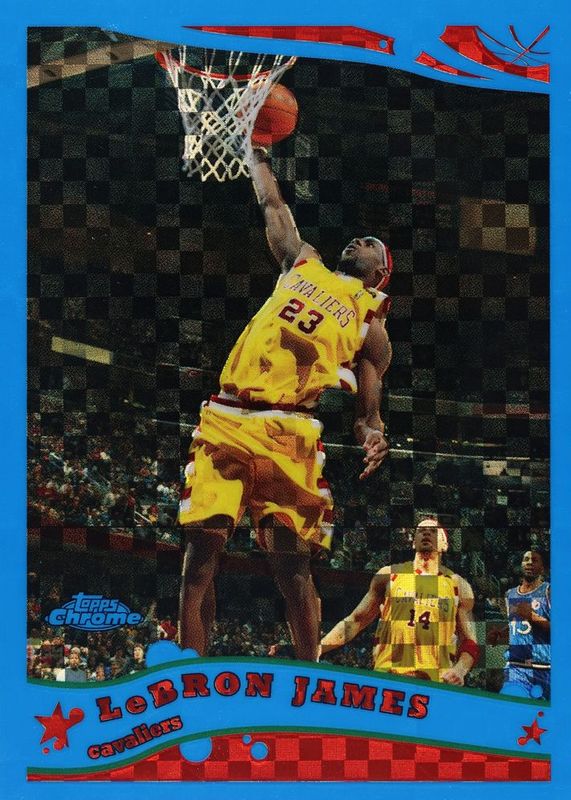 LeBron James 2005 Topps Chrome #102 Blue X-Fractor /90 Price Guide