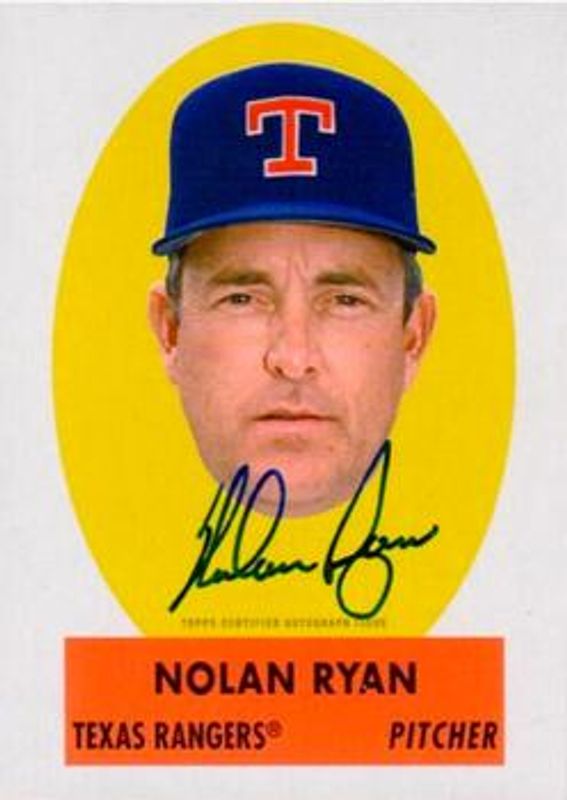 Nolan Ryan 2021 Topps Archives #TPOA-AJ 1963 Topps Peel-Off Autographs /125 RAW
