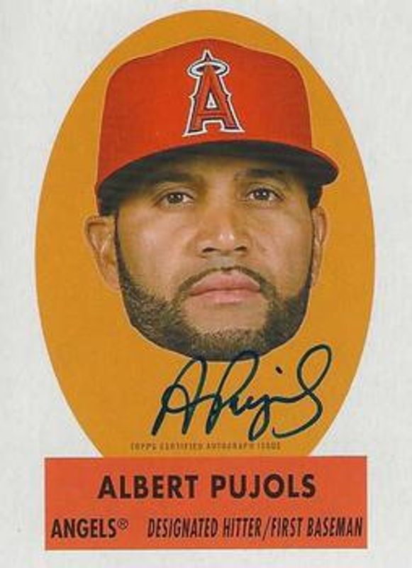 Albert Pujols 2021 Topps Archives #TPOA-WM 1963 Topps Peel-Off Autographs /125 RAW