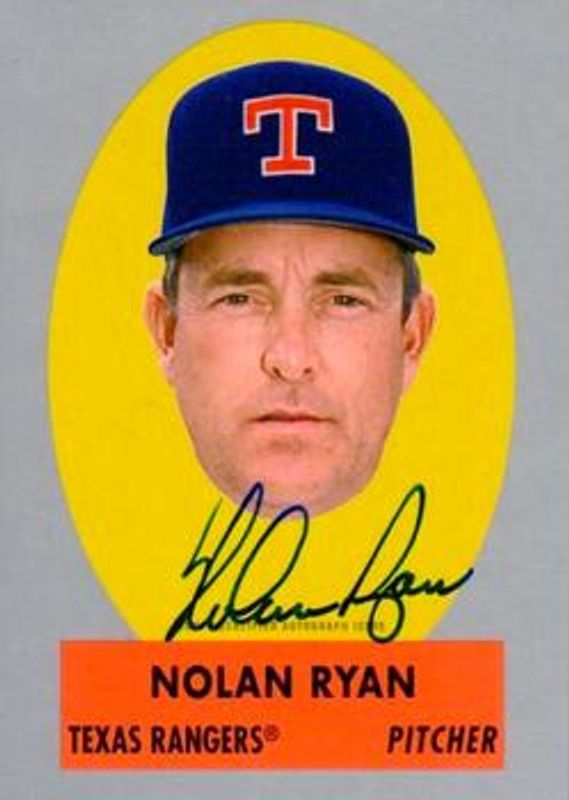 Nolan Ryan 2021 Topps Archives #TPOA-AJ 1963 Topps Peel-Off Autographs - Silver /99 RAW