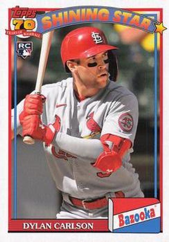 Dylan Carlson 2021 Topps Archives #91BZ-5 1991 Topps Bazooka Shining Stars Rookie RAW