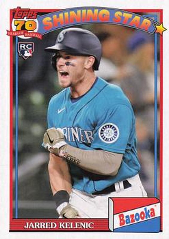 Jarred Kelenic 2021 Topps Archives #91BZ-8 1991 Topps Bazooka Shining Stars Rookie RAW
