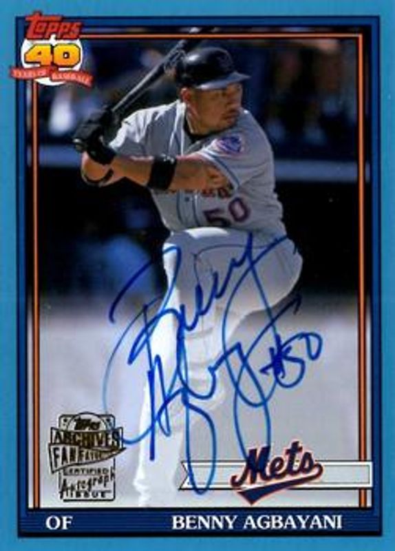2021 Topps Archives #FFA-BAG Fan Favorites Autographs - Blue /25