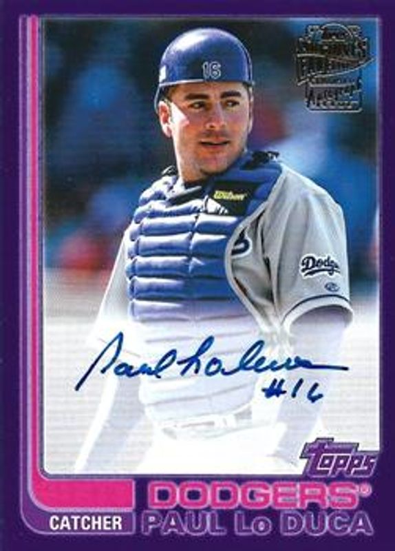 2021 Topps Archives #FFA-PL Fan Favorites Autographs - Purple /150