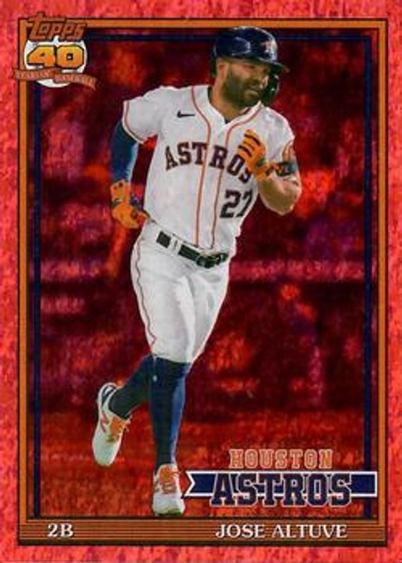 Jose Altuve 2021 Topps Archives #186 Red Hot Foil /50 RAW
