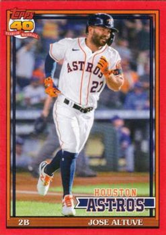Jose Altuve 2021 Topps Archives #186 Red /75 RAW