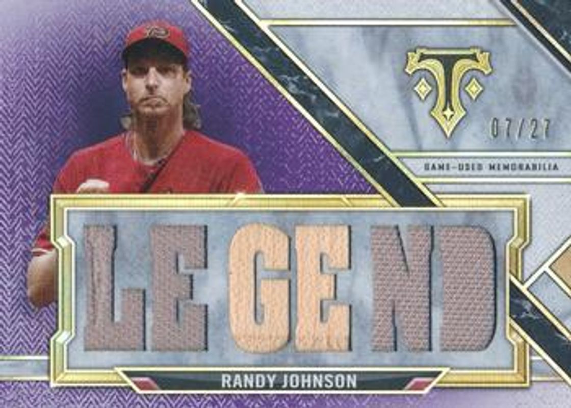 Randy Johnson 2021 Topps Triple Threads #RL-RJH Legends Relics - Amethyst /27 RAW