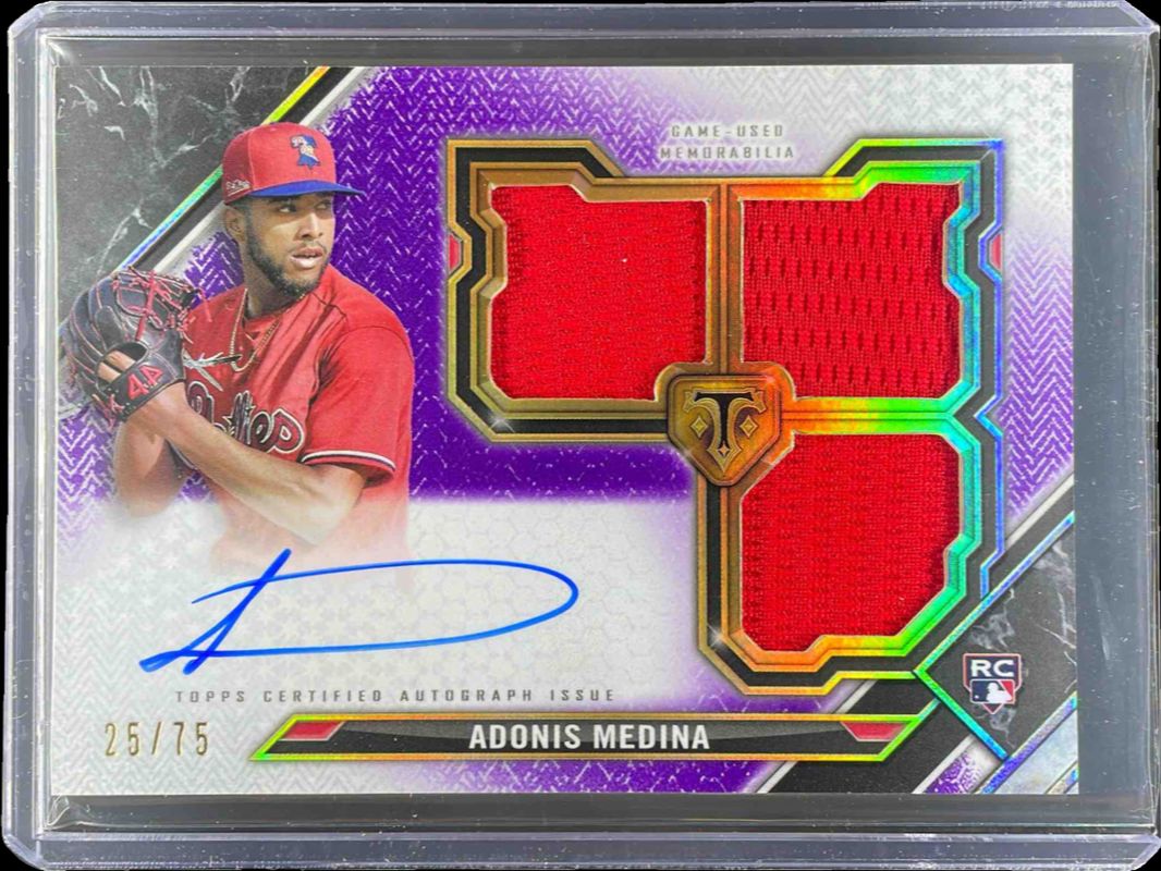 2021 Topps Triple Threads #RFPAR-AM Rookie & Future Phenoms Autographs Relics - Amethyst /75