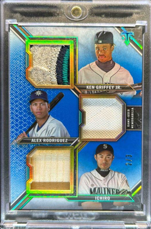 2021 Topps Triple Threads #RCC-GRI Legends Relic Combo - Sapphire /3