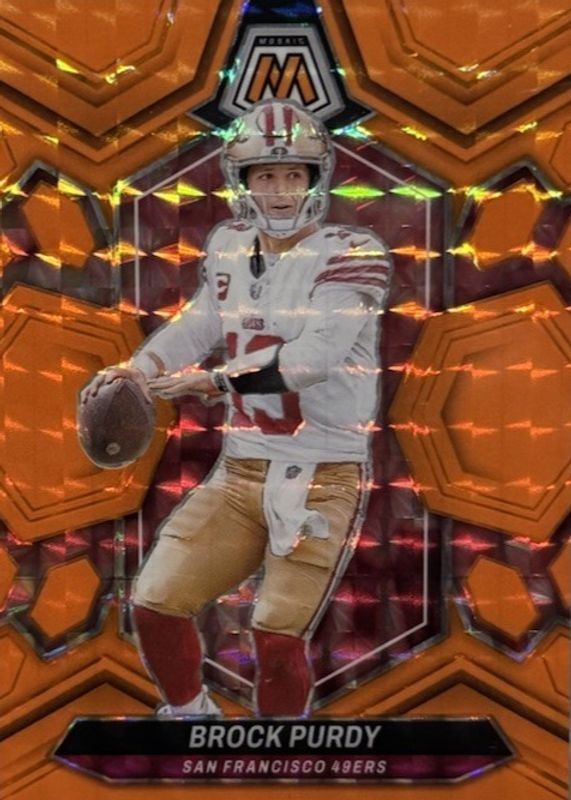 Brock Purdy 2024 Mosaic #190 Orange Fluorescent /25 RAW