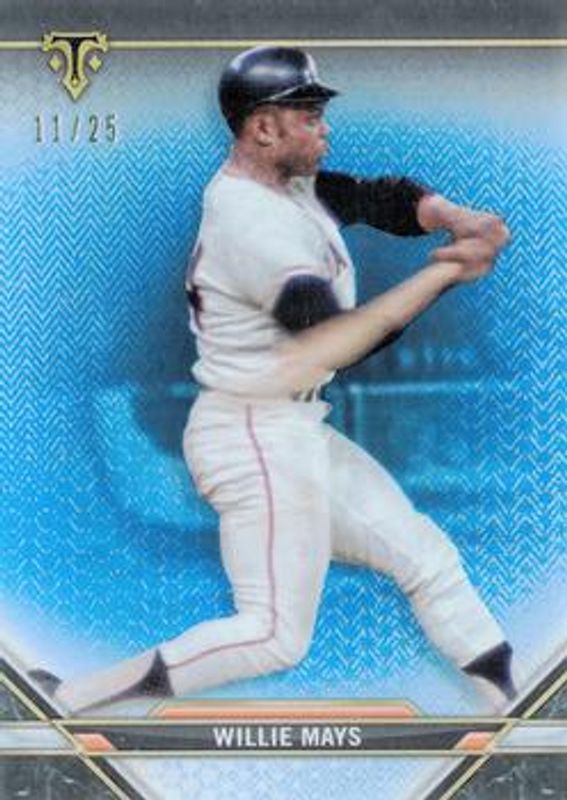 Willie Mays 2021 Topps Triple Threads #88 Sapphire /25 RAW