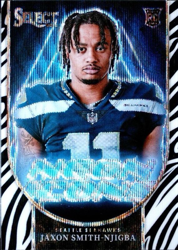Jaxon Smith-Njigba 2023 Select #NI-JSN Neon Icons - Zebra /(SSP) Rookie RAW