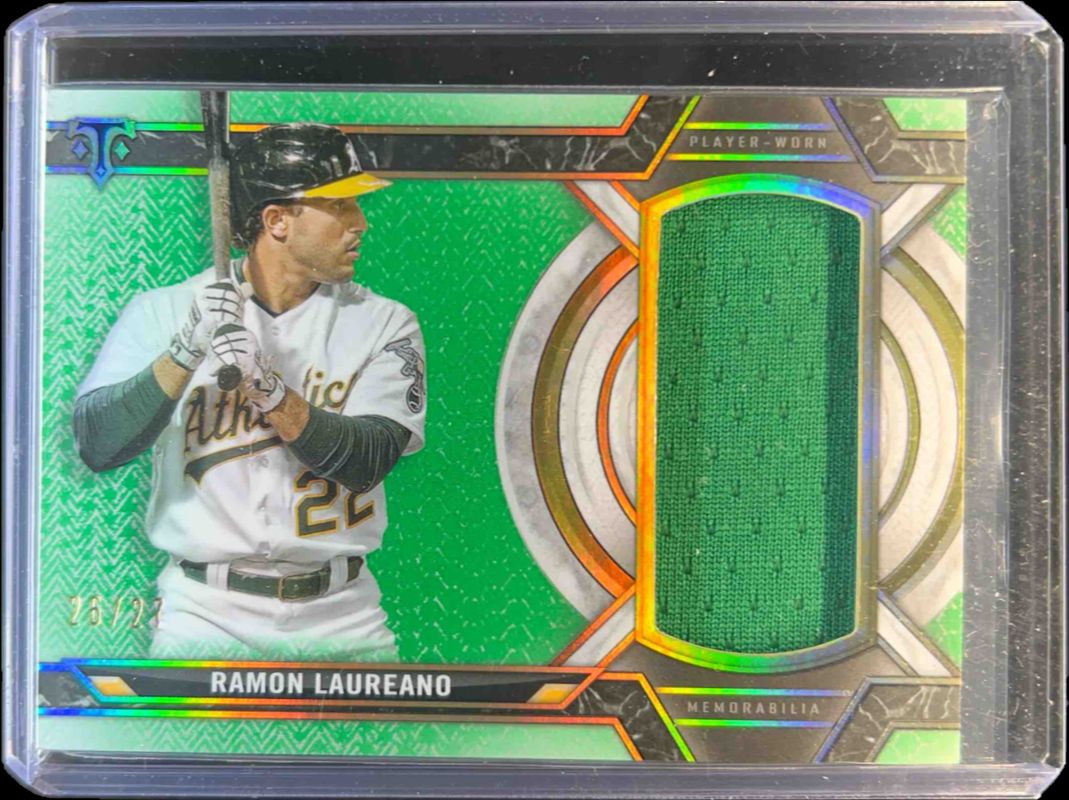 Ramon Laureano 2021 Topps Triple Threads #SJR-RL Single Jumbo Relics - Emerald /27 RAW