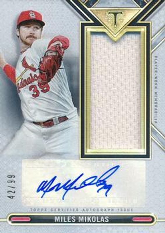 2021 Topps Triple Threads #ASJR-MM Single Jumbo Relics Autographs /99