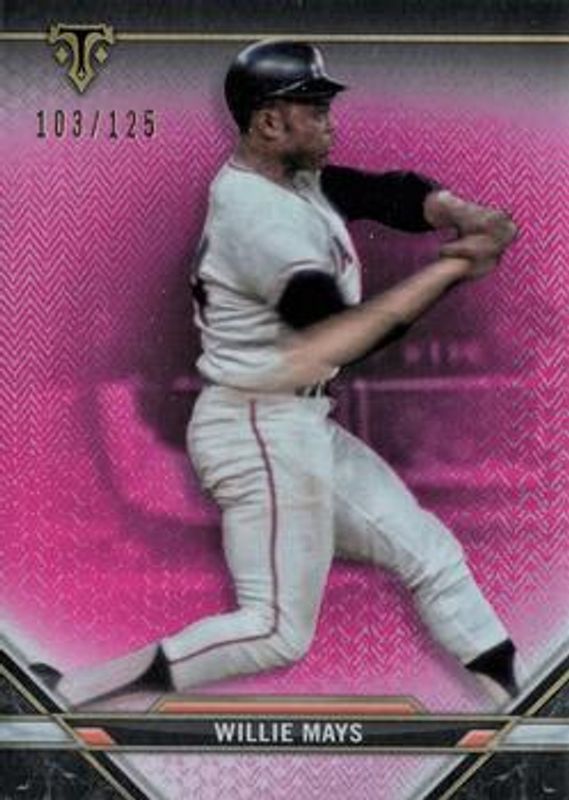 Willie Mays 2021 Topps Triple Threads #88 Tourmaline /125 RAW