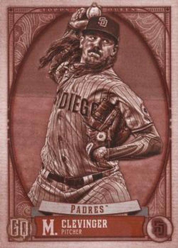 Mike Clevinger 2021 Topps Gypsy Queen #228 Sepia /99 RAW