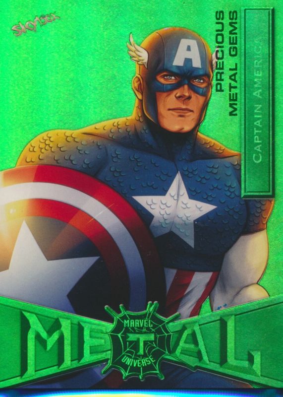 2021 Skybox Marvel Metal Universe Spider-Man #16 Precious Metal Gems Green /10
