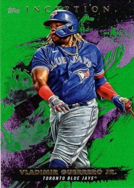 Aaron Judge / Bobby Witt Jr. / Vladimir Guerrero Jr. 2021 Topps Inception #58 Green RAW
