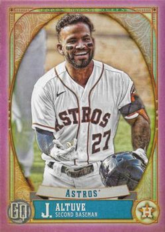 Jose Altuve 2021 Topps Gypsy Queen #20 Mauve /75 RAW