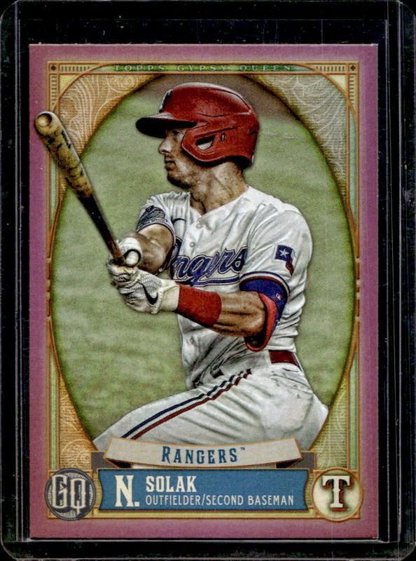 Nick Solak 2021 Topps Gypsy Queen #177 Mauve /75 RAW