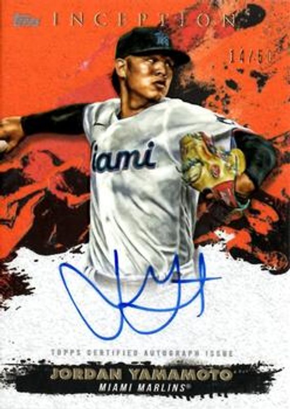 2021 Topps Inception #RESA-JY Rookie & Emerging Star Autographs - Orange /50
