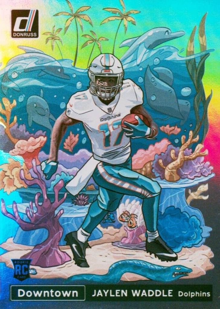 Jaylen Waddle 2021 Donruss #DT-37 Downtown /(SSP) Price Guide
