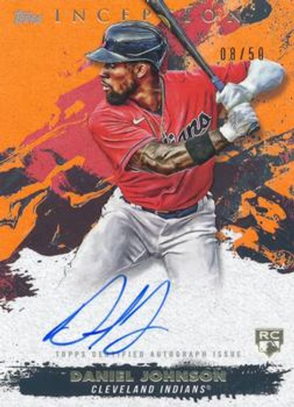 Daniel Johnson 2021 Topps Inception #RESA-DJ Rookie & Emerging Star Autographs - Orange /50 RAW